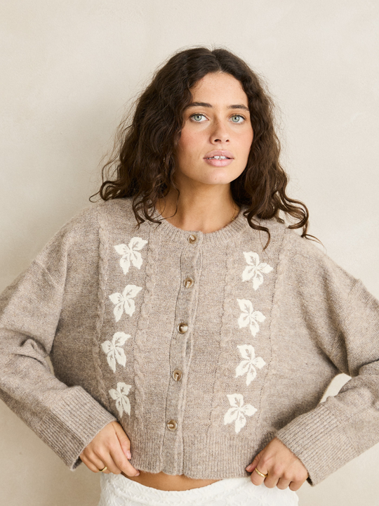 Blanca Floral Crop Cardigan