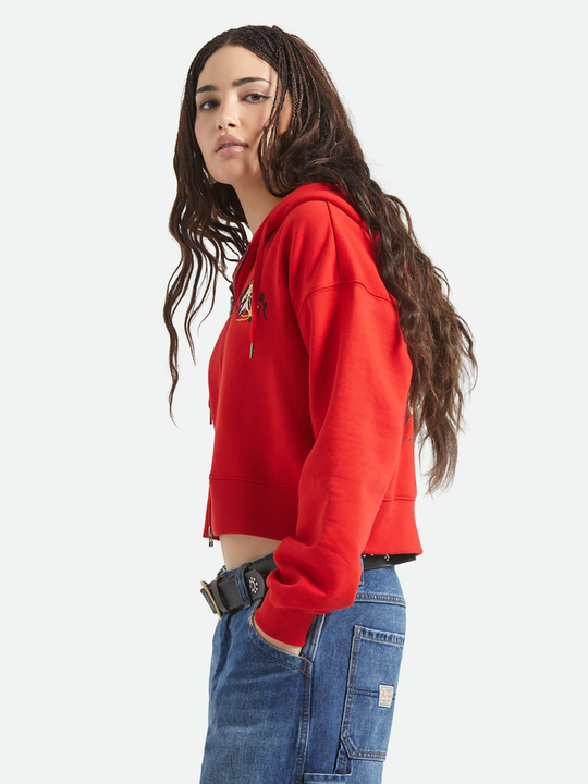 Brixton Trophy Horse Cropped Zip Hoodie