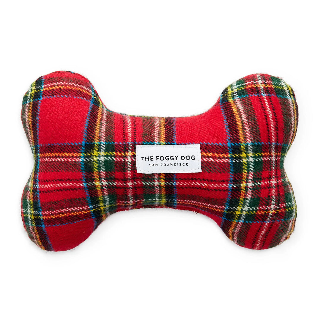 The Foggy Dog Tartan Plaid Flannel Holiday Dog Squeaky Toy The Foggy Dog