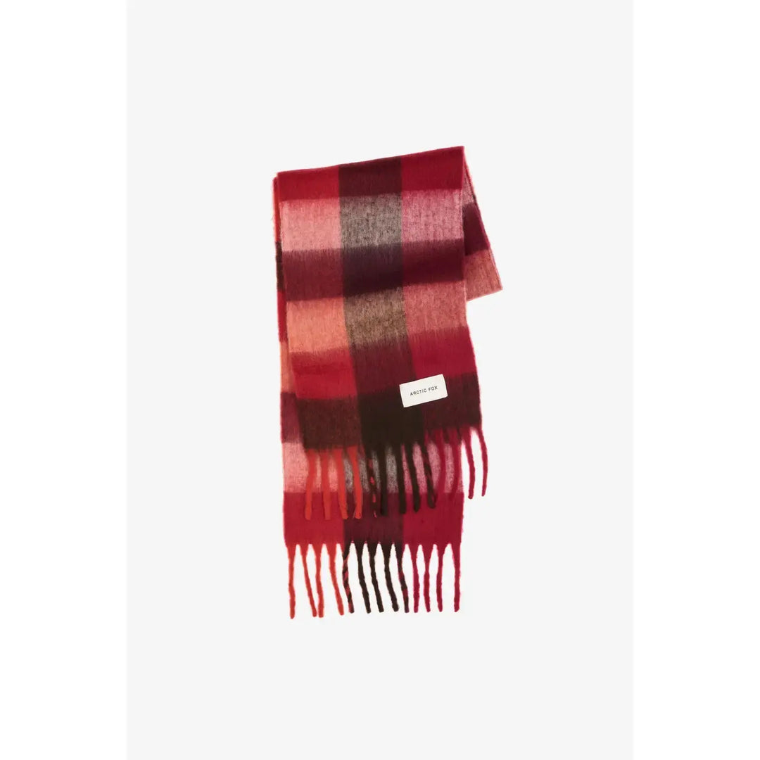 The Reykjavik Scarf - Burgundy check Arctic Fox & Co. - North America