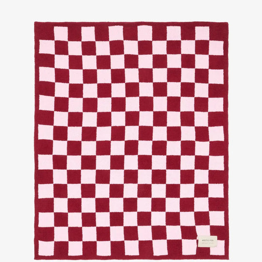 The Teddy Throw - Pink Check Arctic Fox & Co. - North America