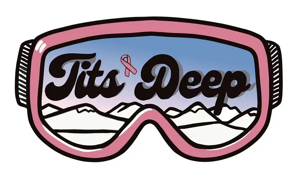 Tits Deep Winter Goggle Sticker Tits Deep