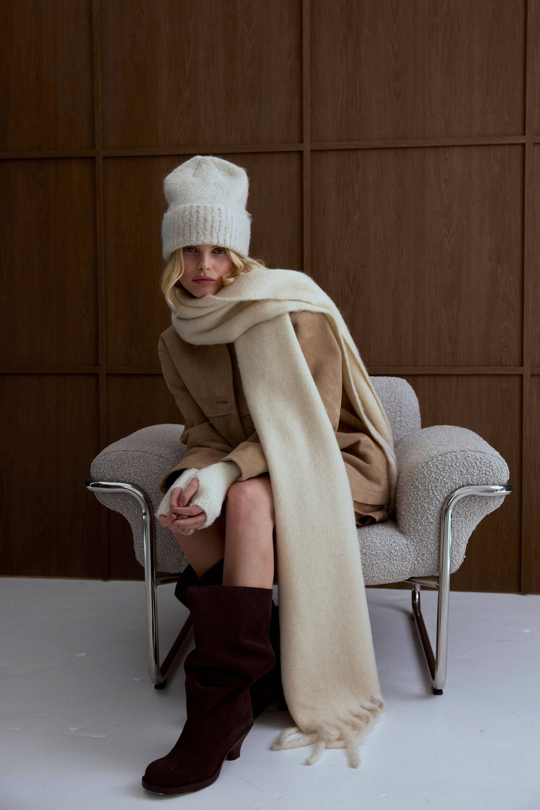 Arctic Fox Reykjavik Scarf - Pebble Beige