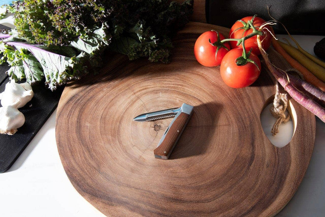 Adventure Chef Folding Camp Peeler & Paring Knife/ Maple