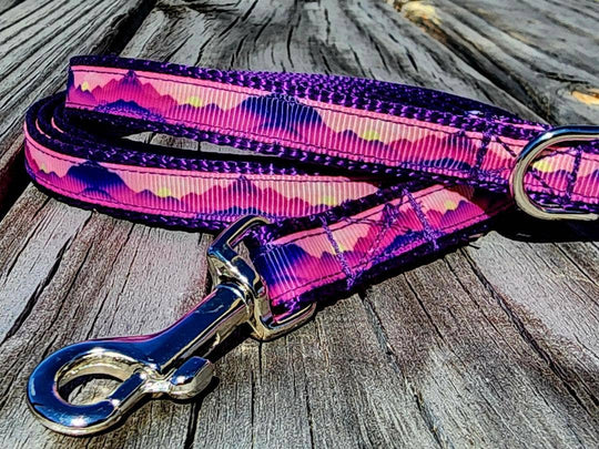 1/2" Purple Mountain Dog Collar or Leash