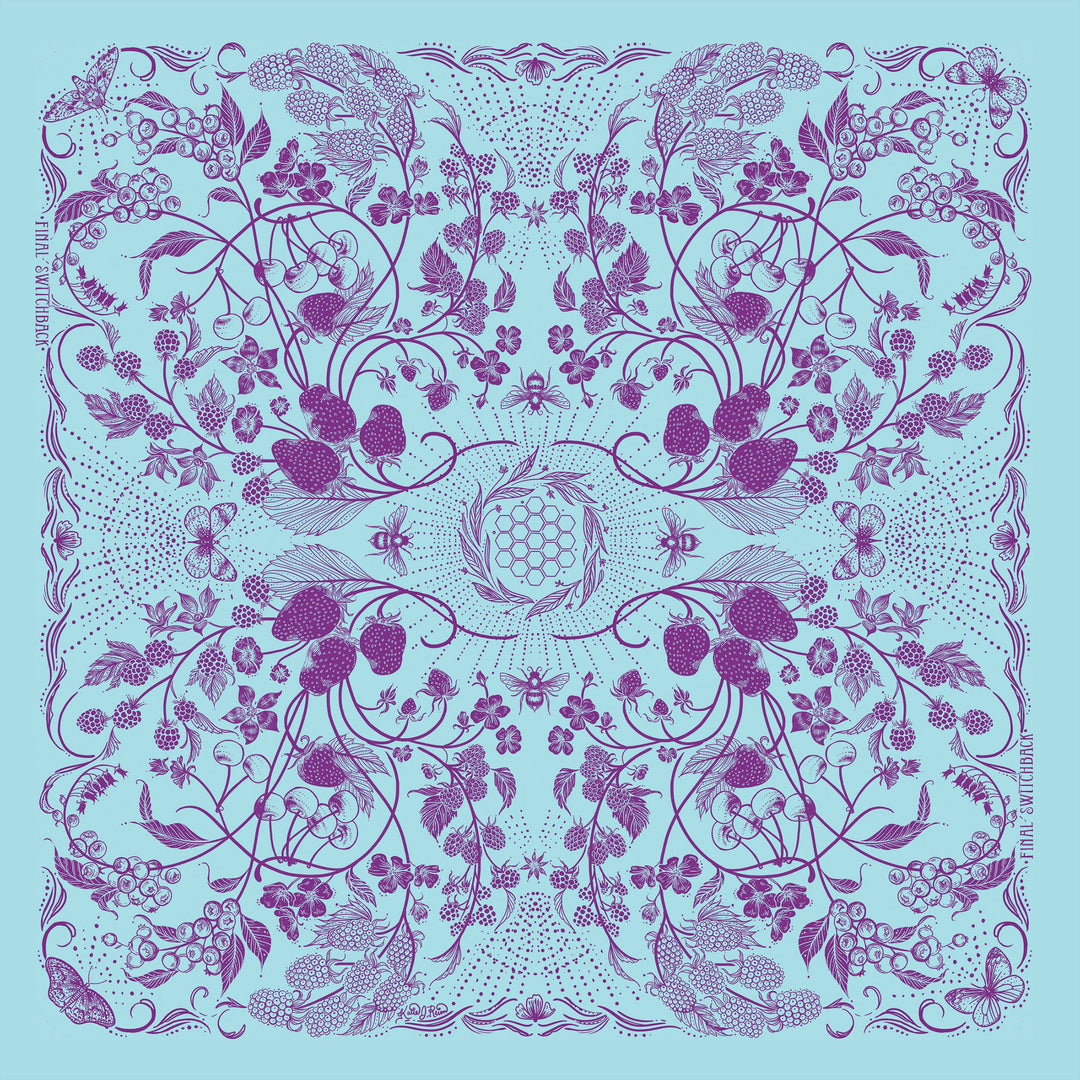 Final Switchback by Katie Jeanne Reim Wildberry Premium Discharge Cotton Bandana