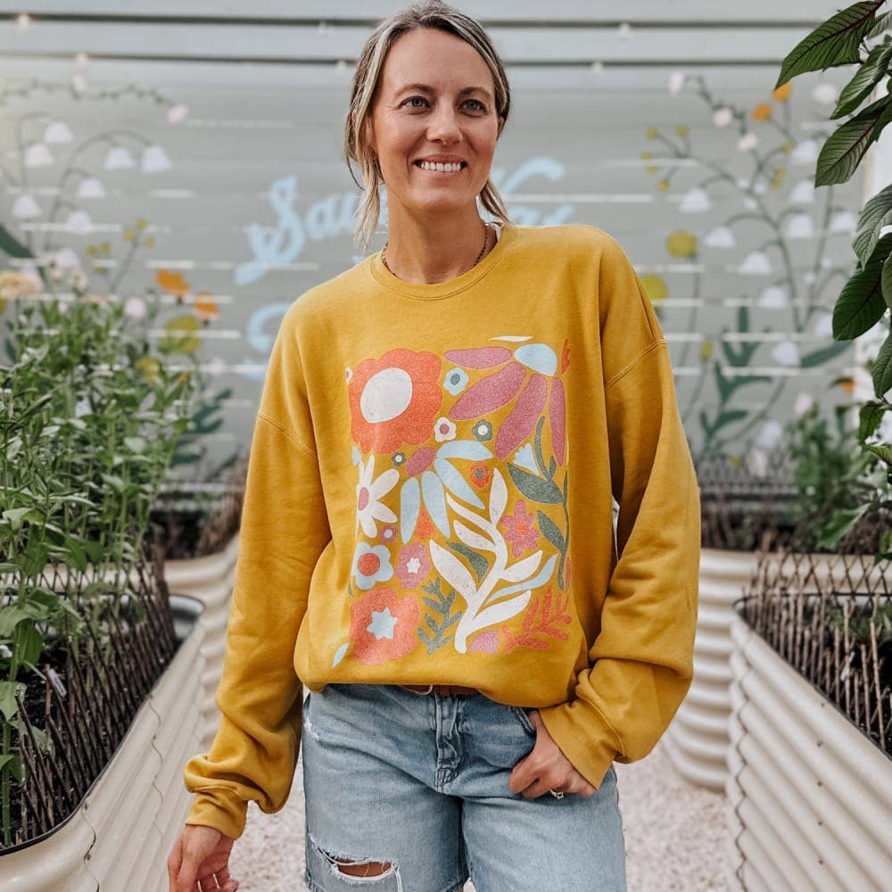 Mountain Moverz Mustard Flowers Sweatshirt