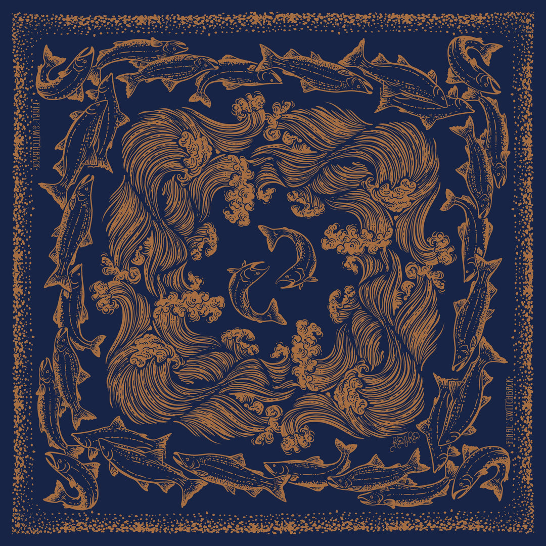 Salmon Run Premium Discharge Bandana