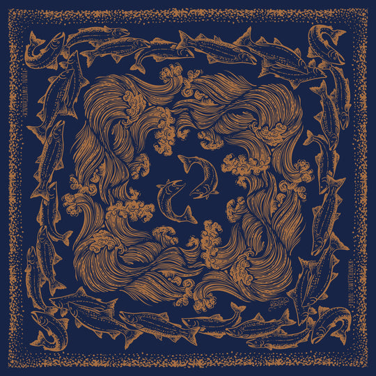 Salmon Run Premium Discharge Bandana