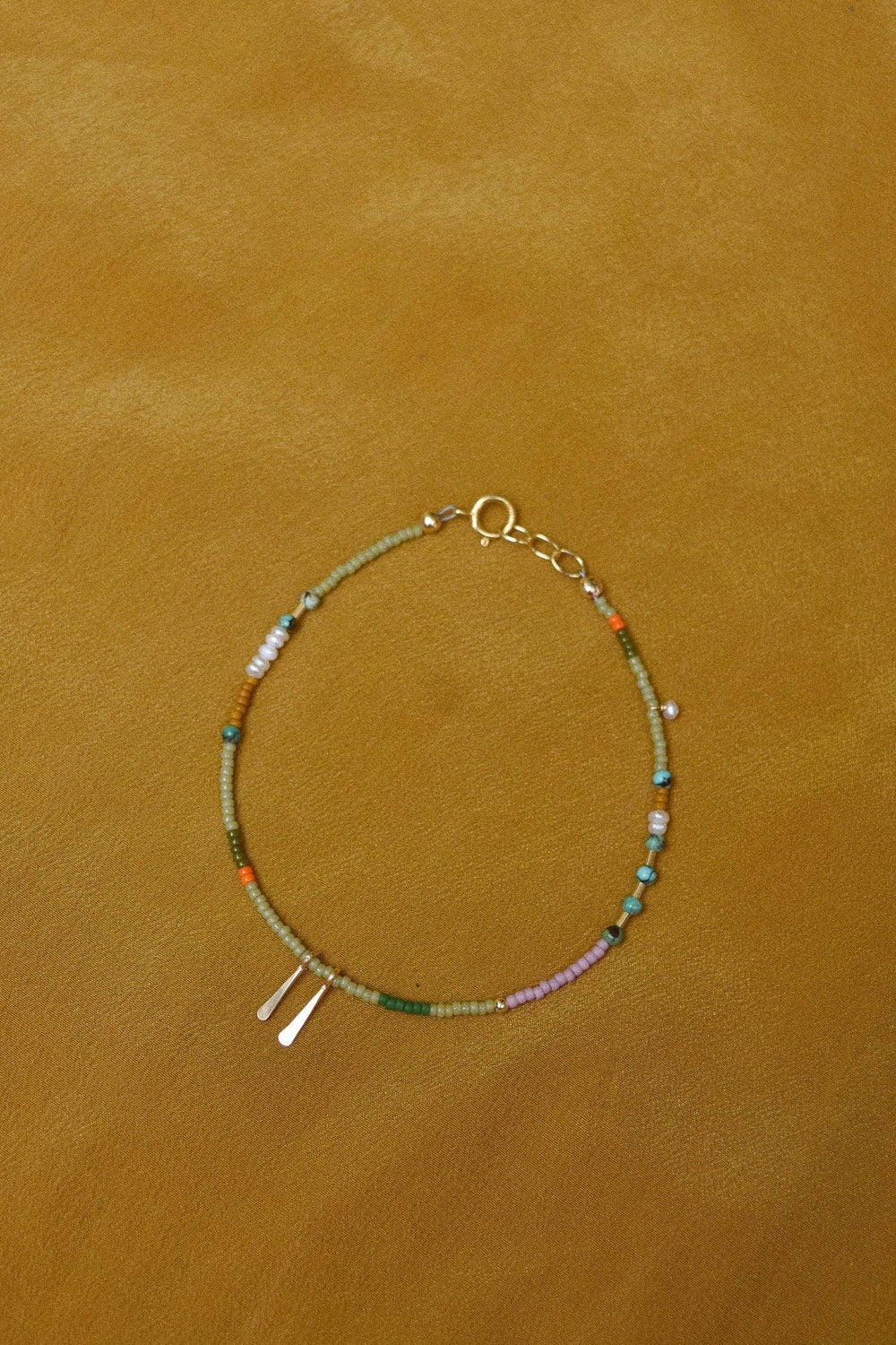 Single Strand Bracelet or Anklet- in Sage