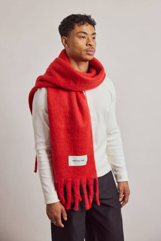 Arctic Fox Stockholm Scarf - Crimson Red