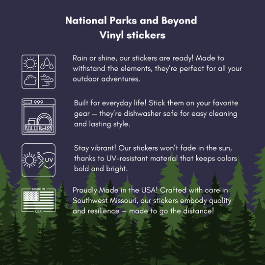 National Parks and Beyond Out of Breath Hiking Club - We Will Get There Sticker