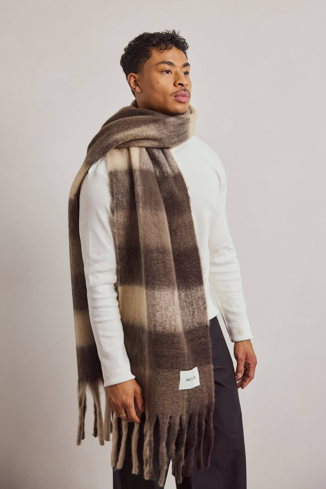 Arctic Fox Reykjavik Scarf - Brown Check