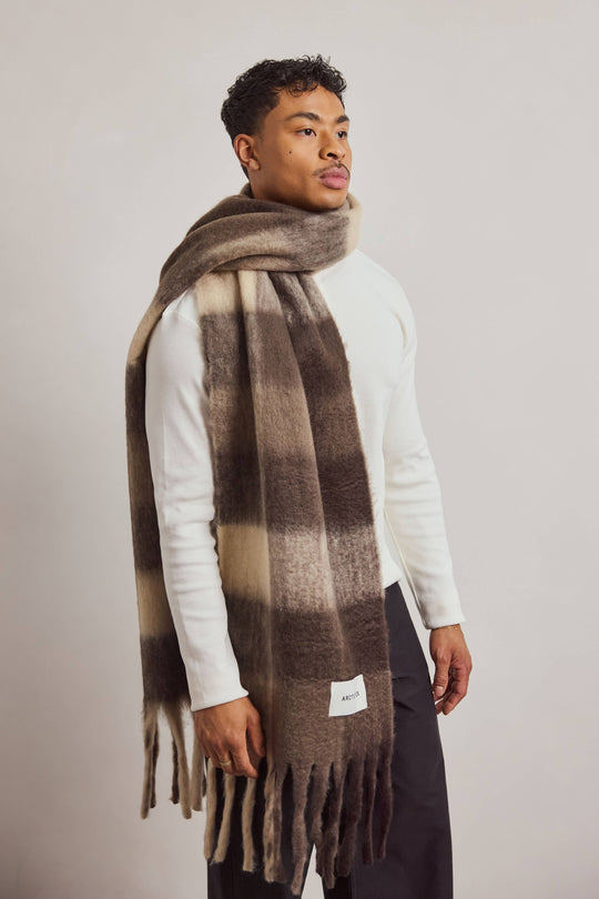 Arctic Fox Reykjavik Scarf - Brown Check