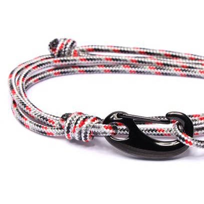 We Are All Smith White + Gray Tactical Cord Bracelet for Men