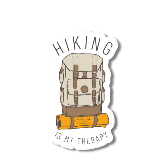 National Parks and Beyond Hiking Therapy Backpack Sticker