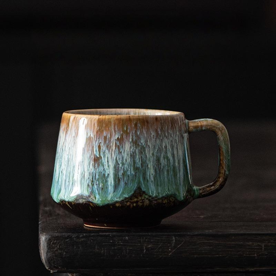 Handmade Kiln-Round Belly Coffee Cup