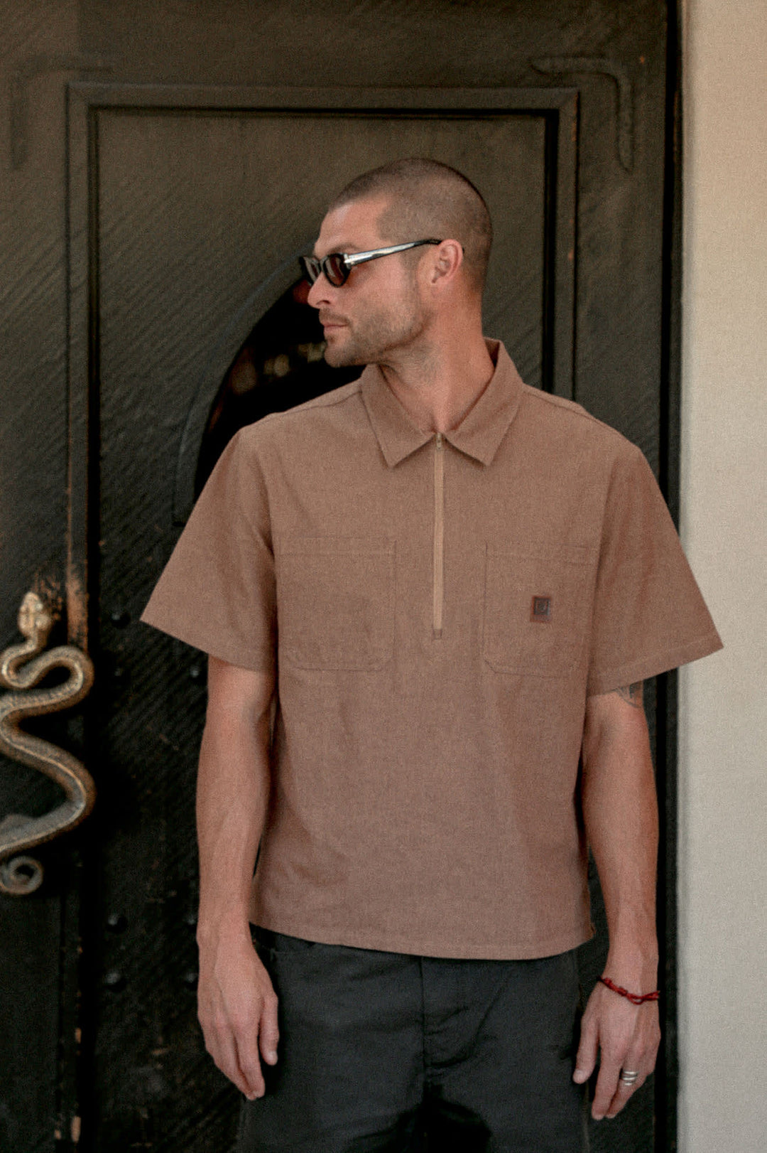 Brixton Brakeman Half Zip Short Sleeve
