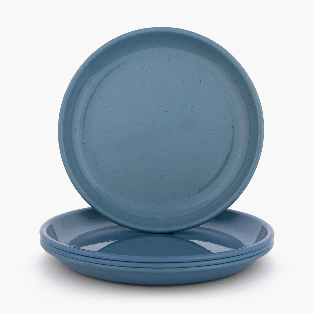 Barebones Rolled Enamelware Plate Set