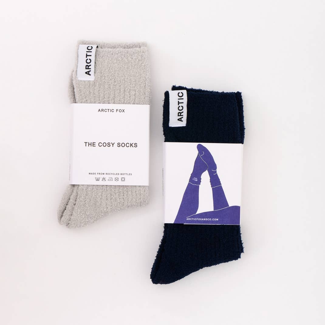 Arctic Fox Cosy Socks - Light Blue