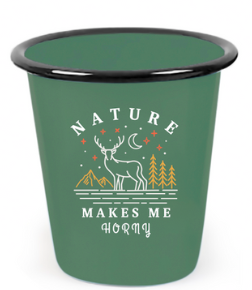 The Sacred Wild Candle Co Reusable Enamel Cup Candle - Nature Makes Me Horny