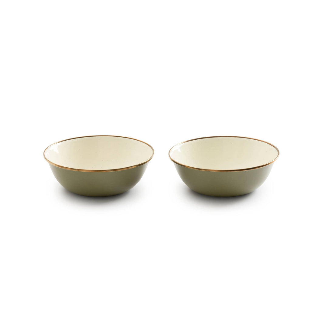 Barebones Enamel 2-Tone Bowl Set