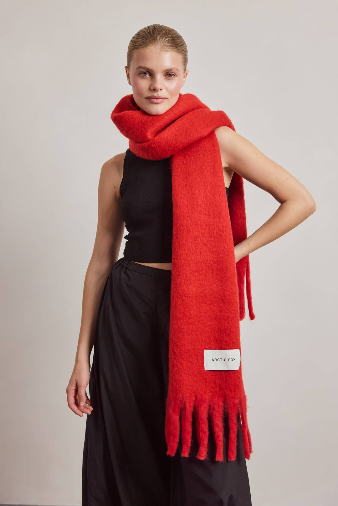 Arctic Fox Stockholm Scarf - Crimson Red