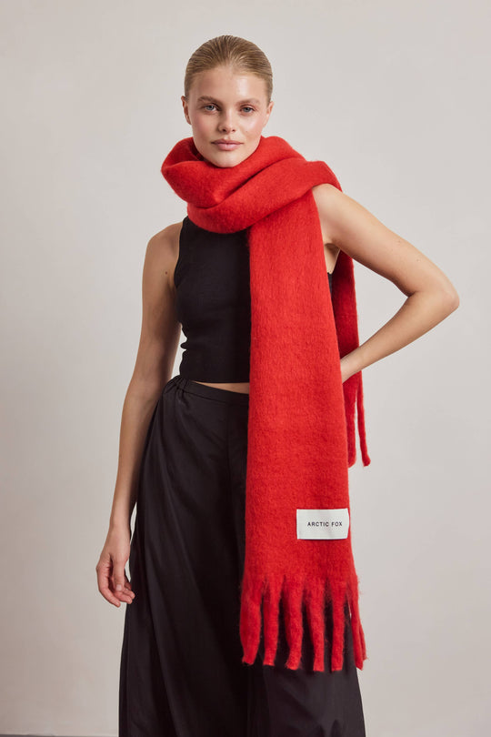 Arctic Fox Stockholm Scarf - Crimson Red