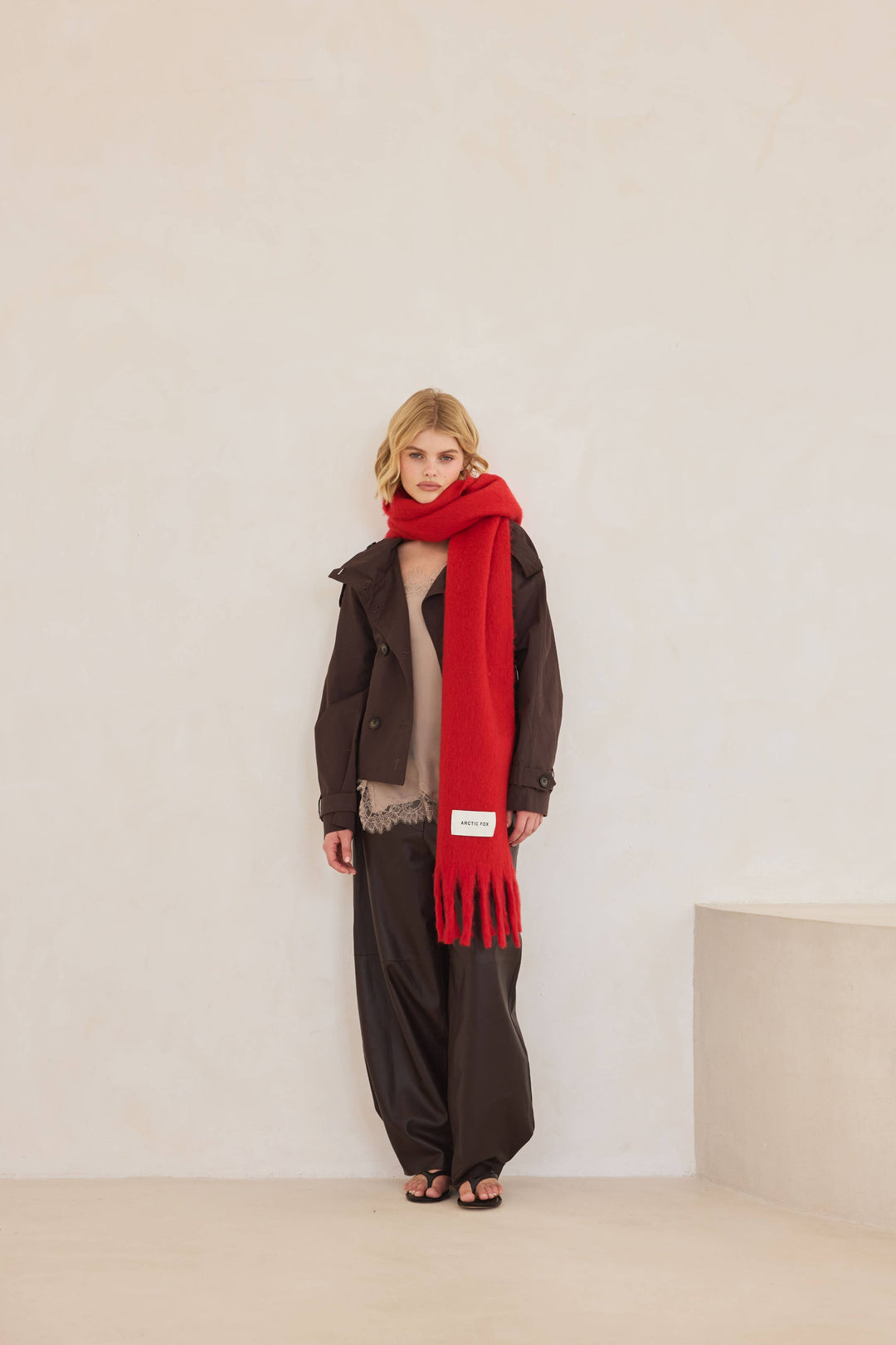 Arctic Fox Stockholm Scarf - Crimson Red