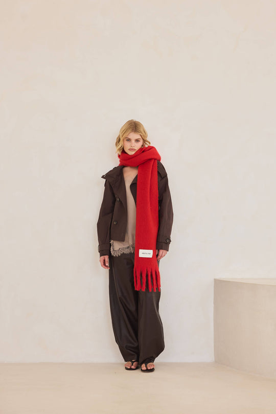 Arctic Fox Stockholm Scarf - Crimson Red