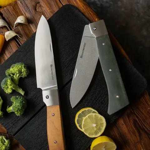 Adventure Chef 6 Inch Folding Camp Chef's Knife / Maple