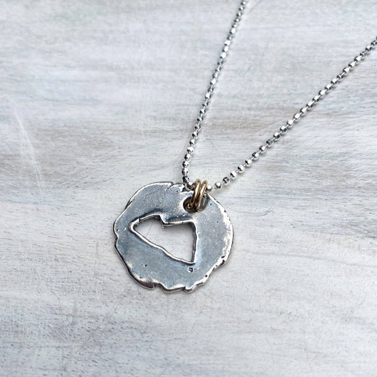 Mountain Cut Out Necklace, Sterling Silver