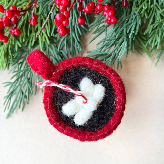 Ornaments 4 Orphans Hot Chocolate Felt Wool Christmas Ornament