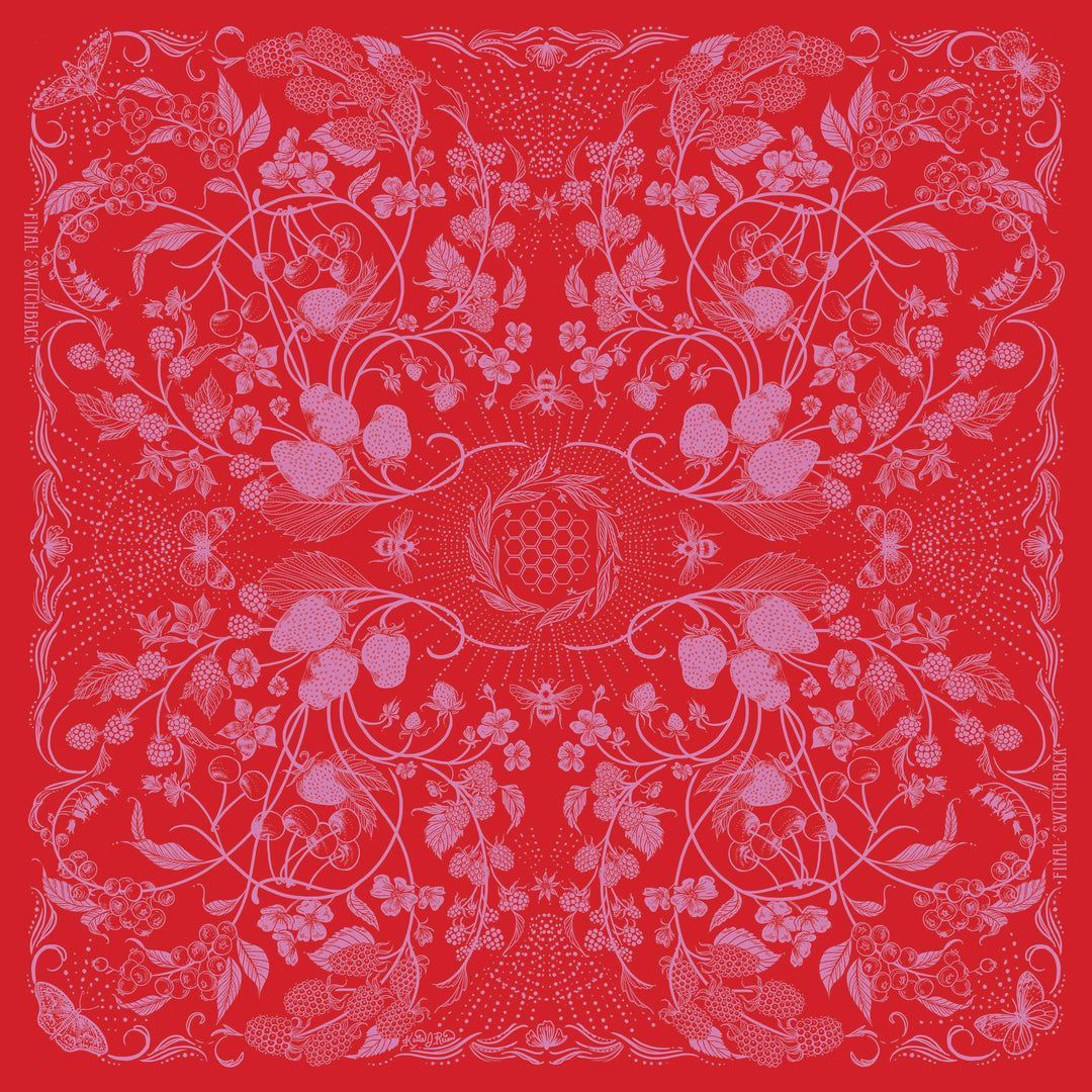 Final Switchback by Katie Jeanne Reim Wildberry Premium Discharge Cotton Bandana