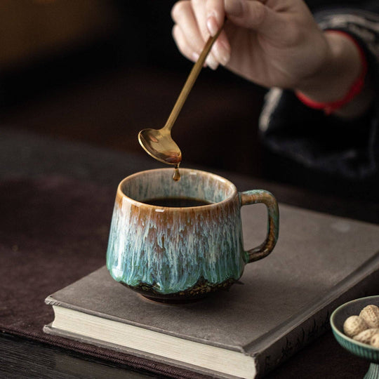 Handmade Kiln-Round Belly Coffee Cup