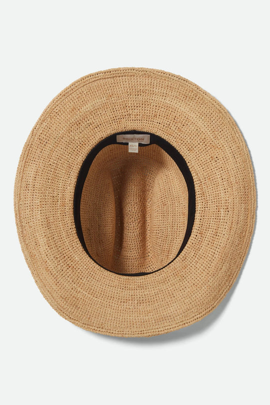 Brixton Odessa Straw Packable Cowboy Hat